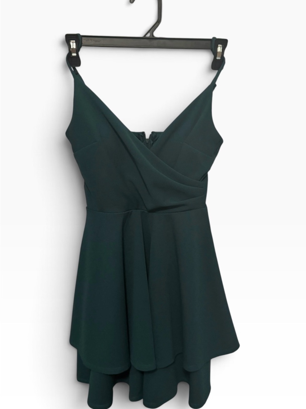 Honey and Rosie Dark Green V-Neck A-Line Dress. Size XS